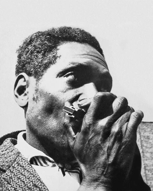 Blues Singer Big Walter Horton Glossy Keychain Harmonica Print Music Keychain