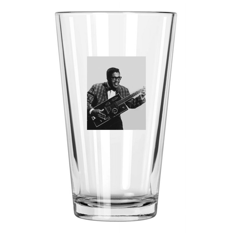 Blues Singer Bo Diddley Photo Musical Guitar Pint Beer Drinking Glass