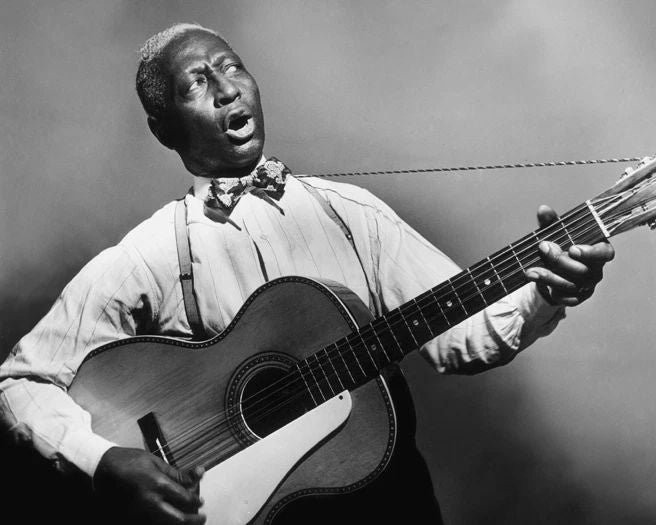 Blues Singer Folk Lead Belly Glossy Photo Guitarist Print Leadbelly Poster