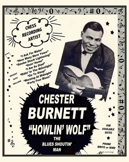 Blues Singer Howlin Wolf Glossy Photo Promotional Poster Music Print