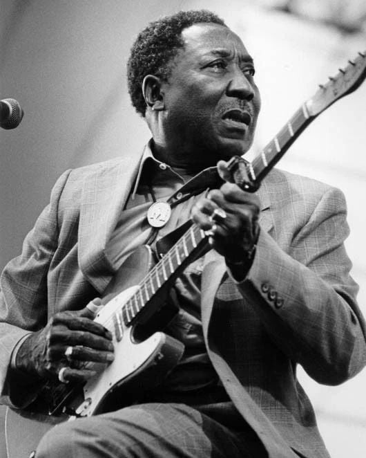 Blues Singer Muddy Waters Glossy Keychain Guitar Musical Keychain