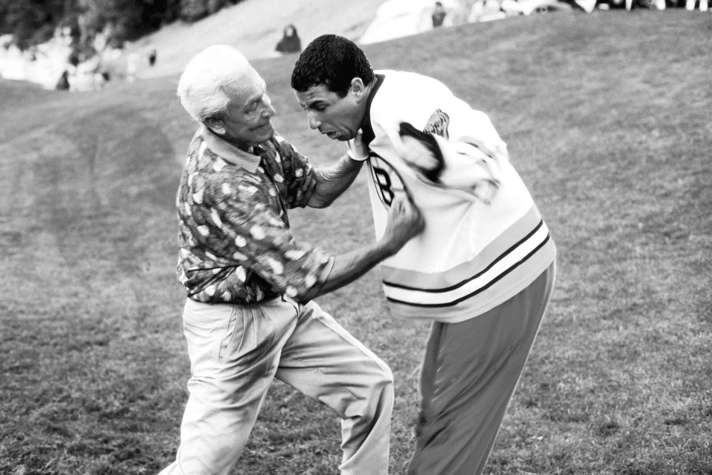 Bob Barker Fighting Adam Sandler In Happy Gilmore Picture Magnet