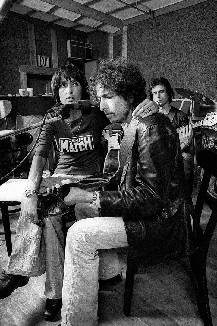 Bob Dylan And Joan Baez Musicians Print Jigsaw Puzzle