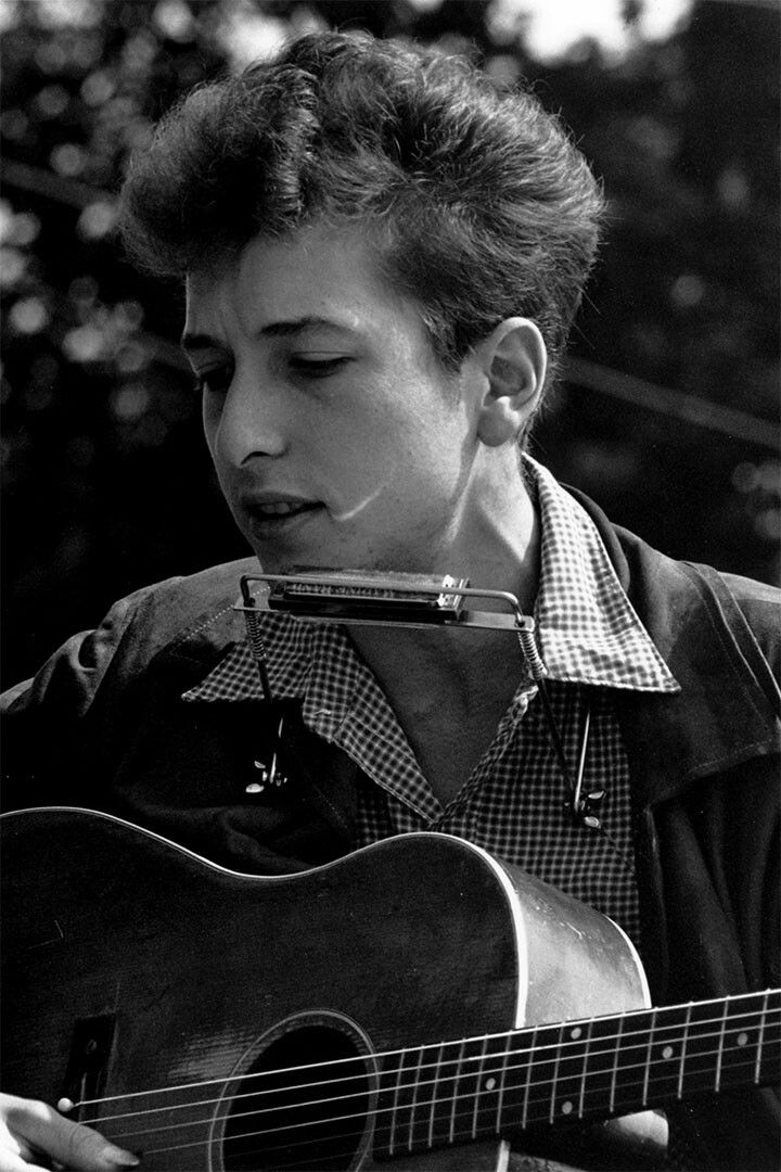 Bob Dylan Guitar Musician Songwriter Print Jigsaw Puzzle