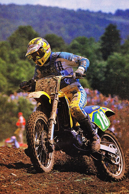 Bob Hannah Motorcycle Cross Country Racing Jigsaw Puzzle