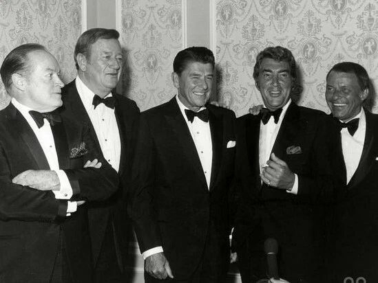 Bob Hope John Wayne Ronald Reagan Dean Martin Frank Sinatra Retro Keychain 6 X 8