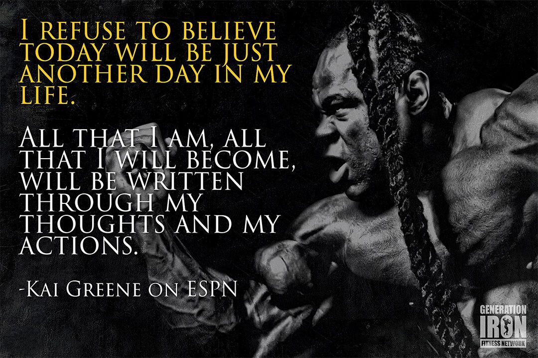 Bodybuilding Kai Greene Motivational Quotes Fitness Workout Poster