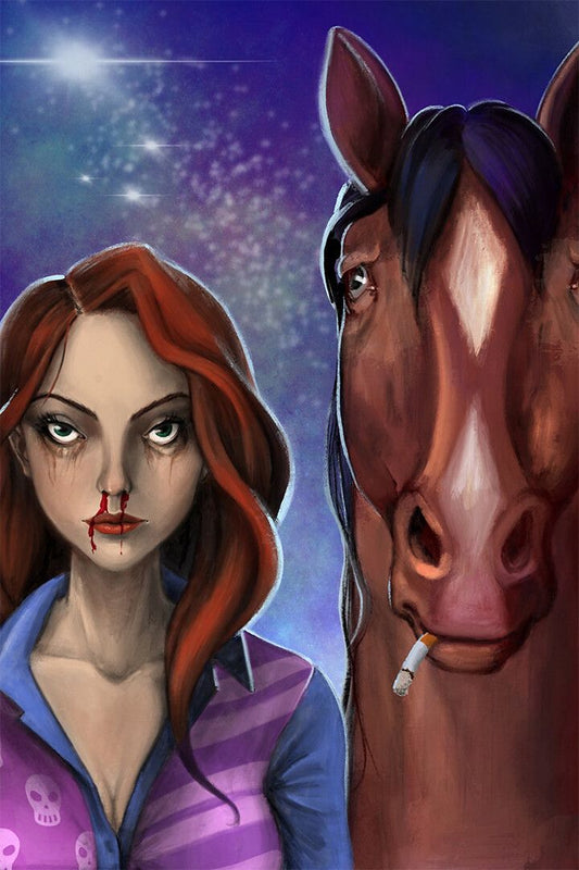 Bojack Horseman And Sarah Lynn Decor Wall Art Jigsaw Puzzle