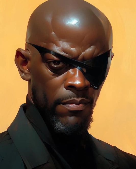 Bold Male Portrait With Eye Patch Print Poster