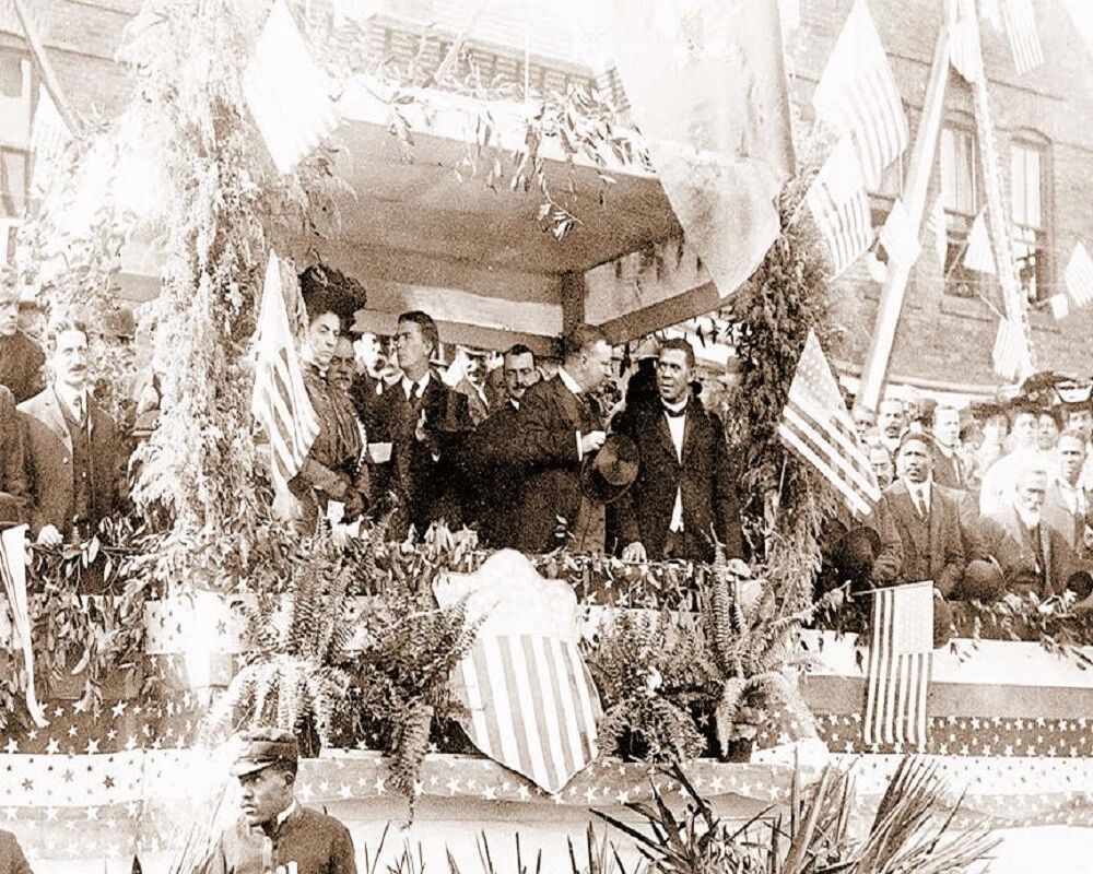 Booker Washington &Theodore Roosevelt Tuskegee Institute 1905 Picture Photo