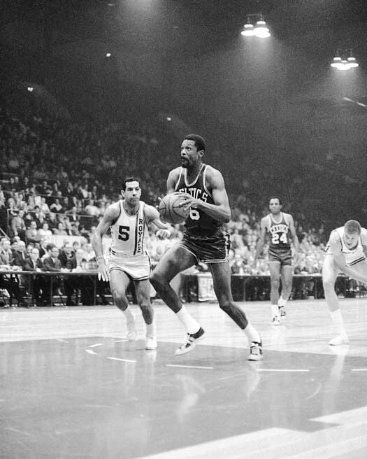 Boston Celtics Bill Russell Glossy Photo Nba Basketball Print Poster Hof 75