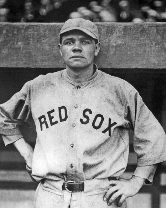 Boston Red Sox Babe Ruth 'Bambino' Glossy Photo Baseball Print Poster