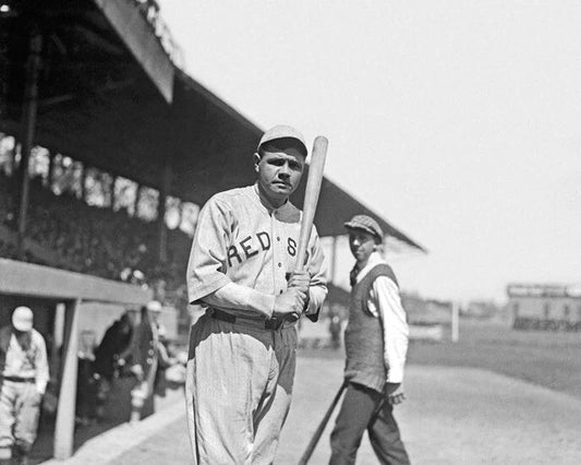 Boston Red Sox Babe Ruth Glossy Keychain Baseball Print 'Great Bambino' Keychain
