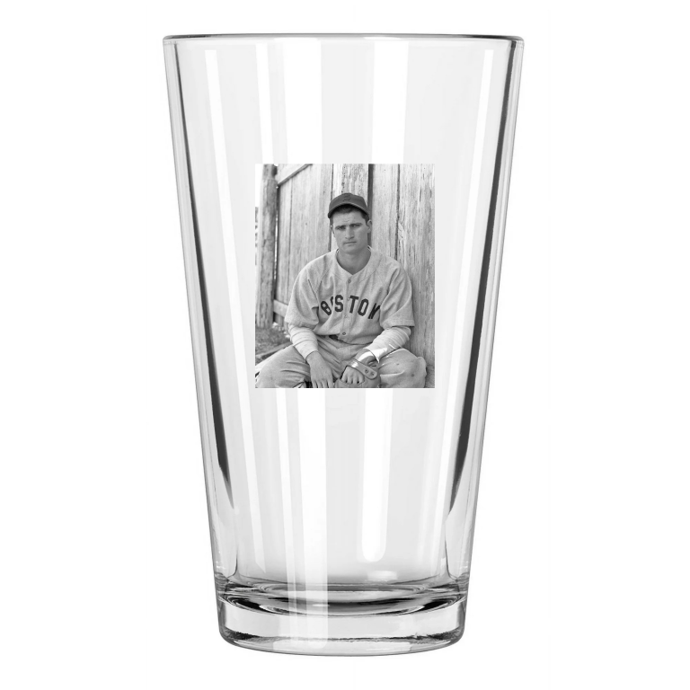 Boston Red Sox Bobby Doerr Photo Baseball Hof 86 2 Pint Beer Drinking Glass