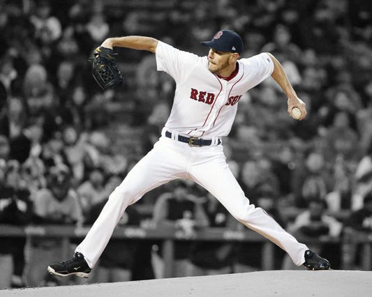 Boston Red Sox Chris Sale Glossy Keychain Spotlight Print Baseball Keychain