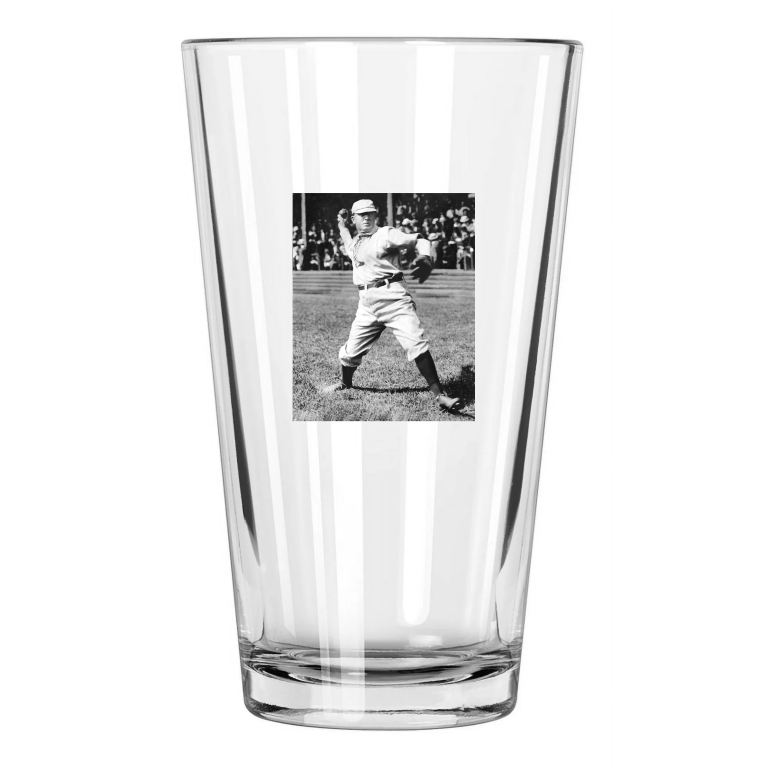 Boston Red Sox Cy Young Photo Vintage Baseball Hof 37 Pint Beer Drinking Glass