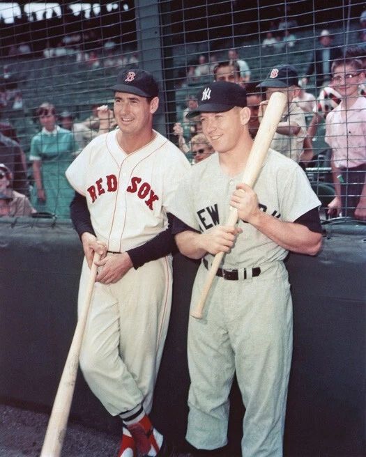 Boston Red Sox Ted Williams And Yankees Mickey Mantle Magnet Magnet