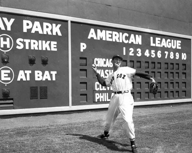 Boston Red Sox Ted Williams At Fenway Park Glossy Photo Print Poster