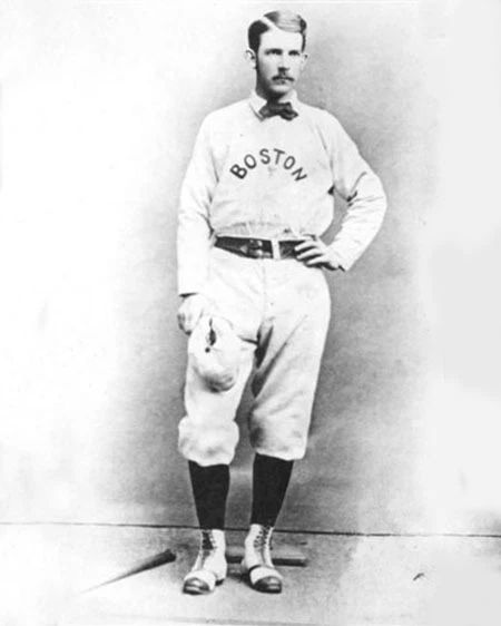 Boston Red Stockings Albert Spalding Glossy Keychain Reprint Vintage Hof 39
