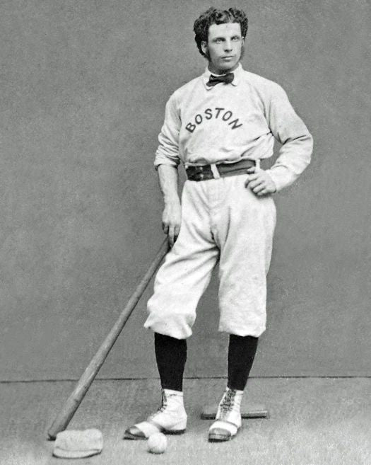 Boston Red Stockings George Wright Glossy Keychain Keychain Sox Hof 37
