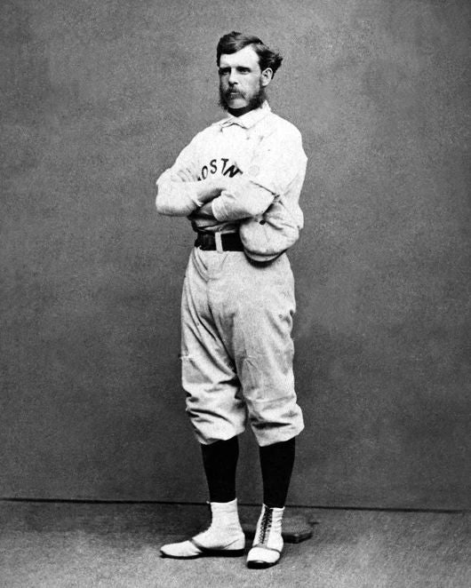 Boston Red Stockings Harry Wright Glossy Photo Vintage Print