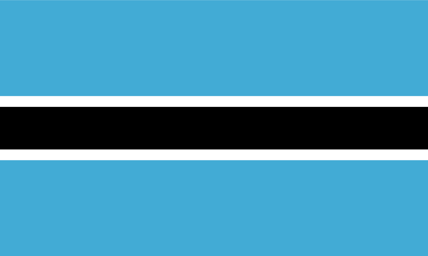 Botswana Flag Print Poster