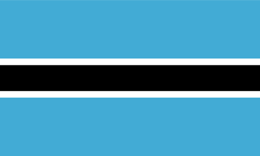 Botswana Flag Print Poster