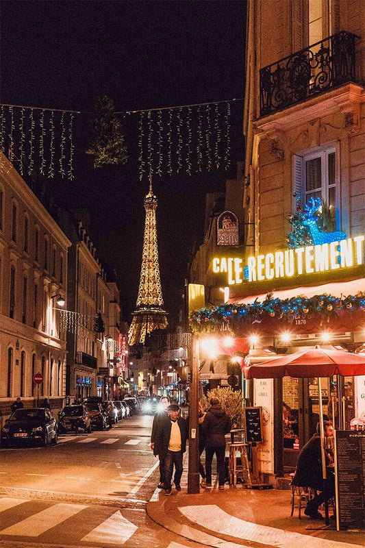 Boulevard Of Lights At Dusk Eiffel Remote View Wall Home Decor Jigsaw Puzzle