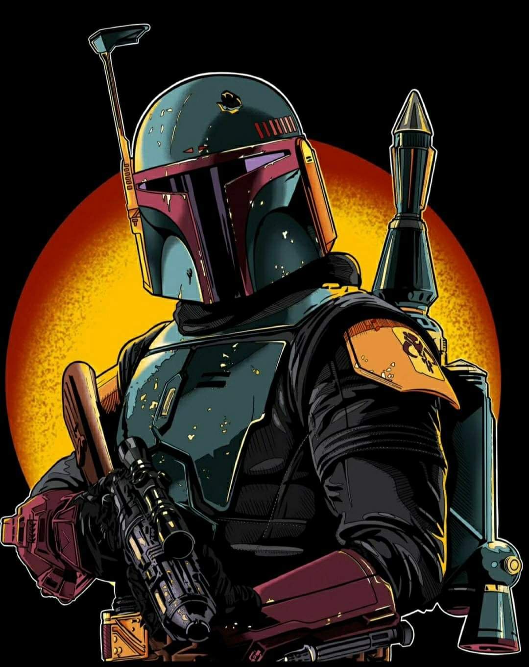 Bounty Hunter Portrait Print Poster