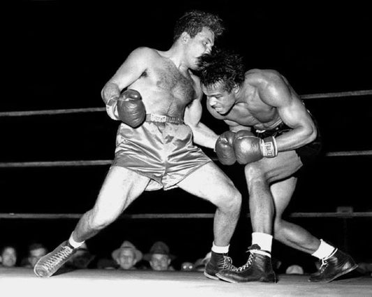 Boxer 'The Raging Bull' Jake Lamotta Vs Bob Satterfield Glossy Keychain Keychain
