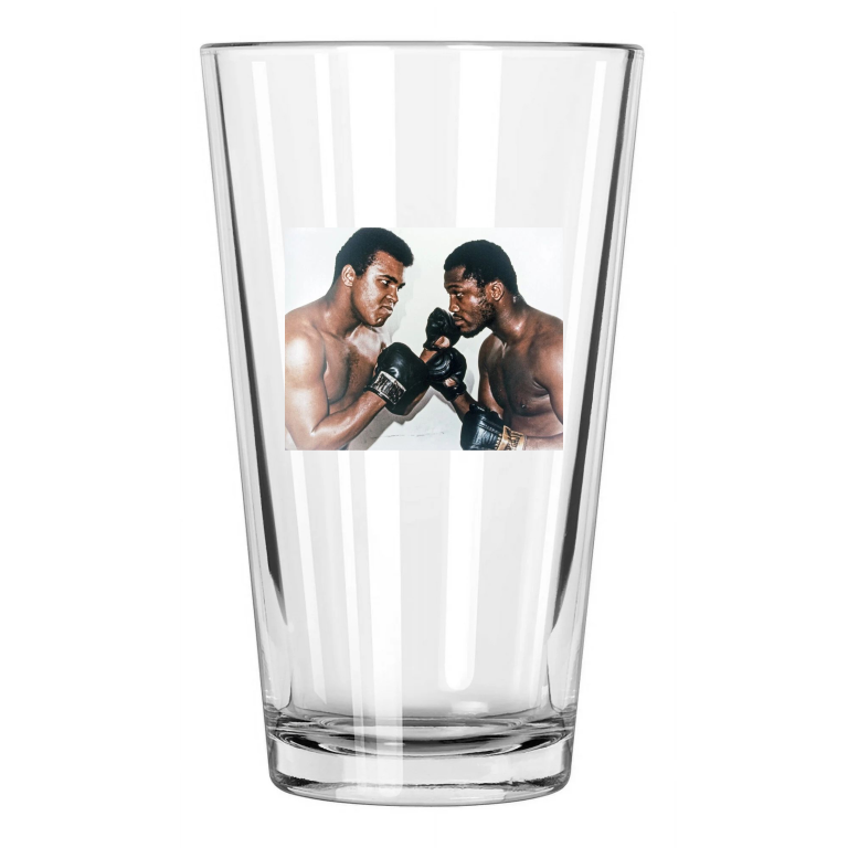 Boxing Muhammad Ali Vs Joe Frazier Photo Title Fight Ii Pint Beer Drinking Glass