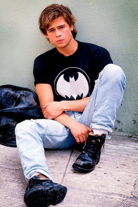 Brad Pitt Actor Handsome Very Young Print Jigsaw Puzzle