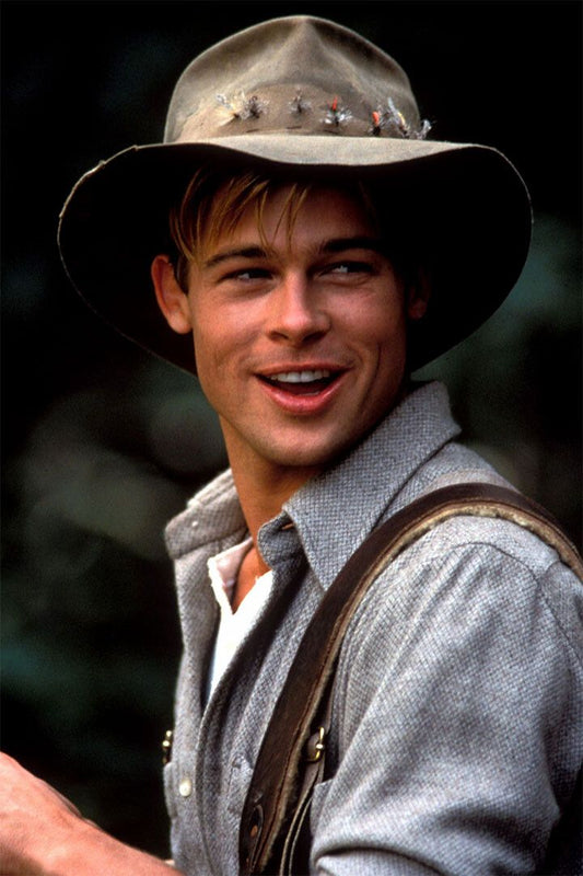 Brad Pitt Handsome Long Hair Print Painting Jigsaw Puzzle