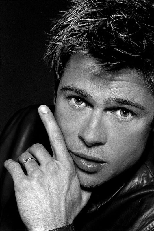 Brad Pitt Young Actor Charisma Print Painting Jigsaw Puzzle