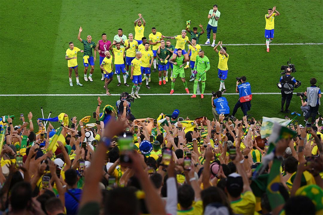 Brazil National Team Celebration World Cup Fans Jigsaw Puzzle