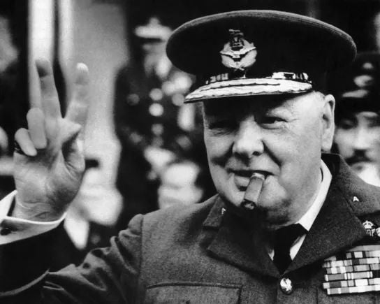 British Prime Minister Winston Churchill Glossy Keychain Keychain 1