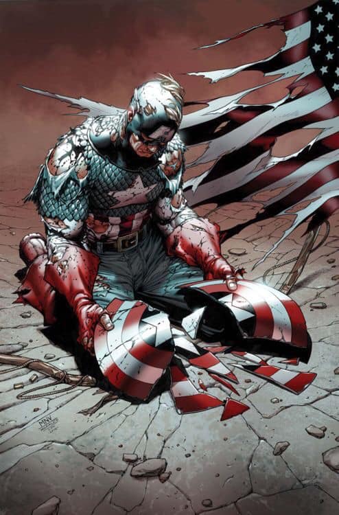 Broken Captain America Heroic Nostalgia Jigsaw Puzzle