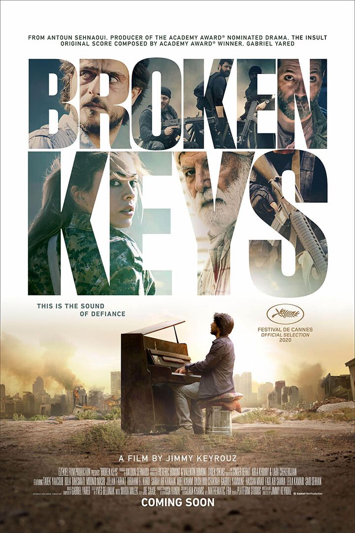 Broken Keys Movie Dram Music Painting Print Keychain