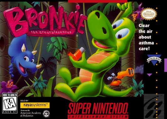 Bronkie The Bronchiasaurus (Usa) Snes Print Poster