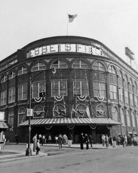 Brooklyn Dodgers Ebbets Field Glossy Magnet Front View Print Stadium Magnet