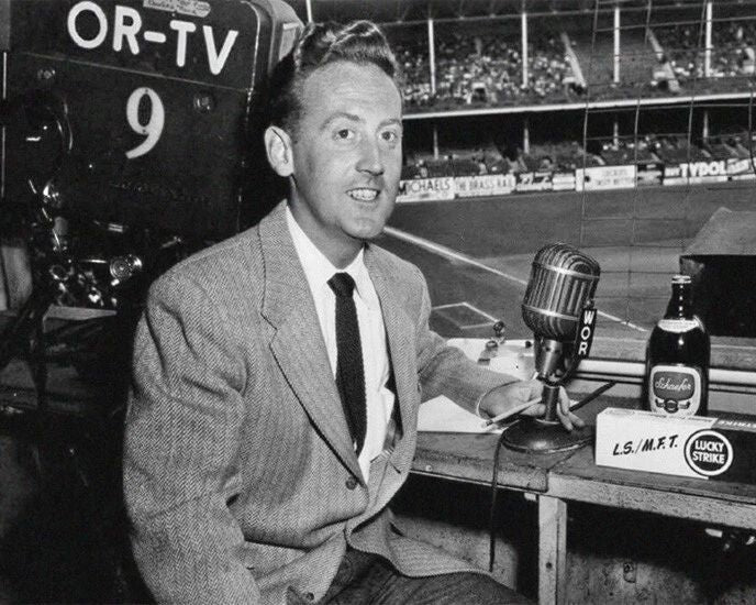 Brooklyn Dodgers Vin Scully Glossy Photo Radio Broadcaster Print Poster