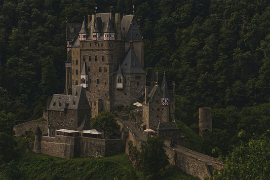 Brown Concrete Castle On Top Of Hill Print Jigsaw Puzzle