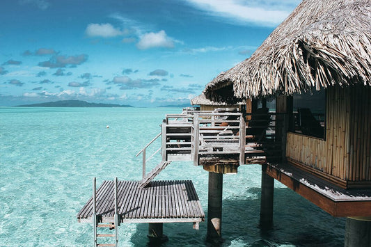 Brown Nipa Hut Stilt House On Water Art Wall Decor Jigsaw Puzzle