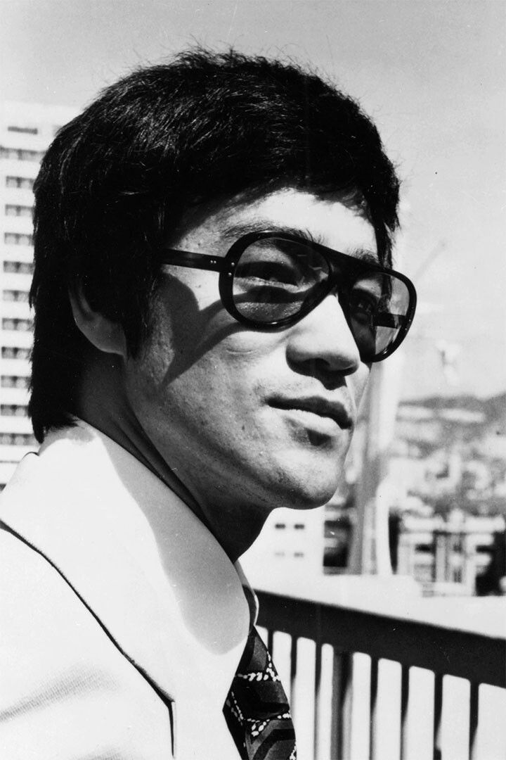 Bruce Lee Actor Karate Maker Black White Keychain