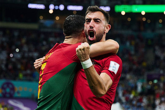 Bruno Fernandes Goal Celebration Portugal World Cup Jigsaw Puzzle