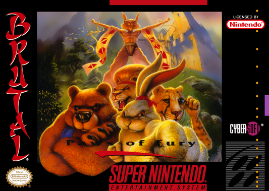 Brutal Paws Of Fury (Usa) Snes Print Poster