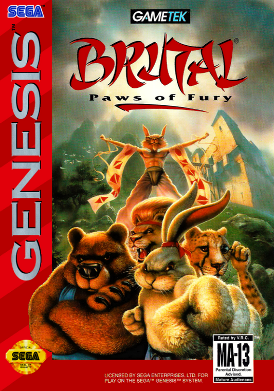Brutal Paws Of Fury (Usa) Genesis Print Poster