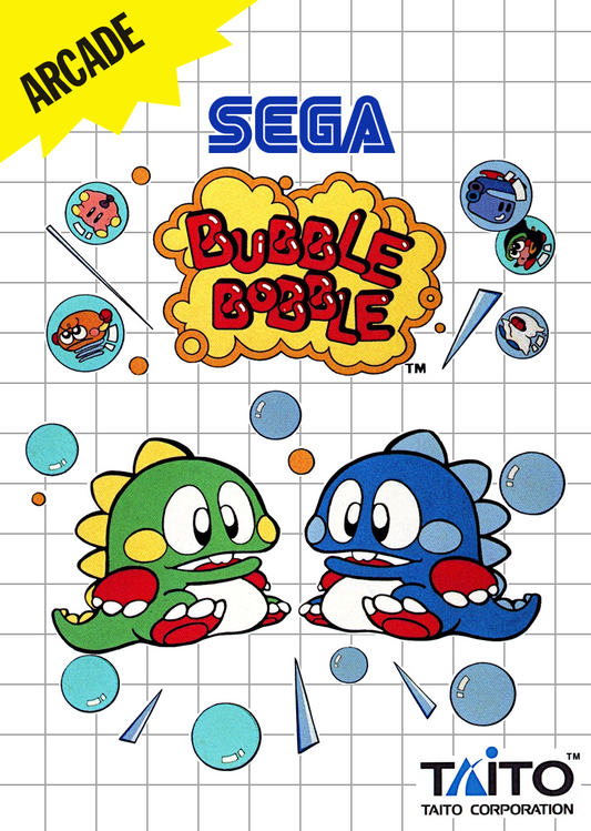 Bubble Bobble Sega Master System Print Poster