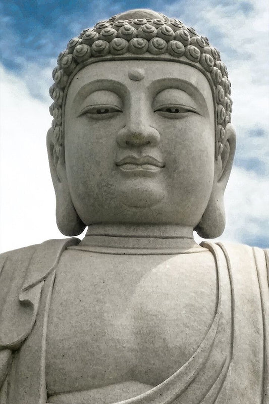 Buddha Statue Under White Clouds Art Wall Decor Jigsaw Puzzle