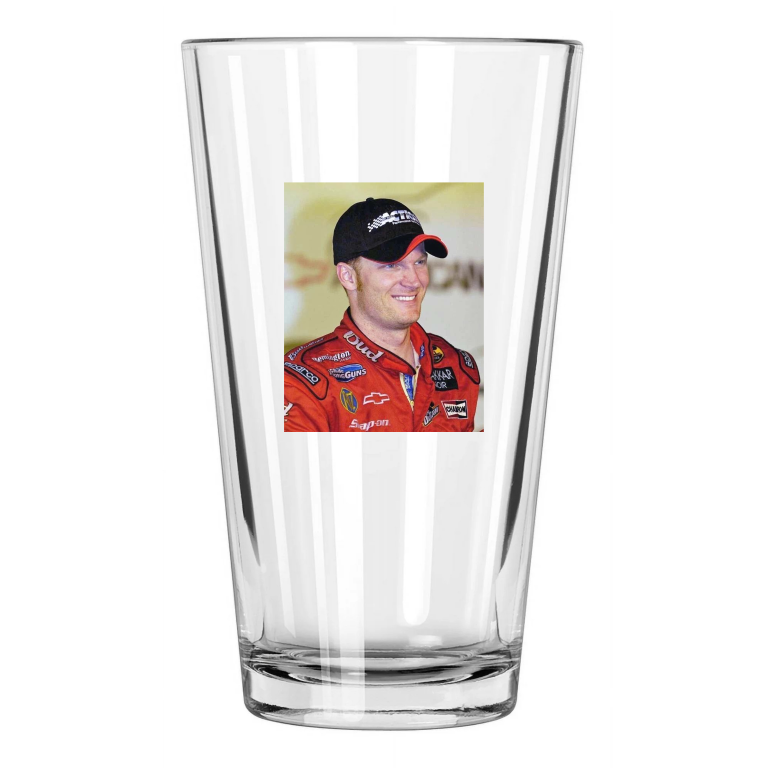 Budweiser Chevy 8 Dale Earnhardt Jr Photo Nascar Pint Beer Drinking Glass